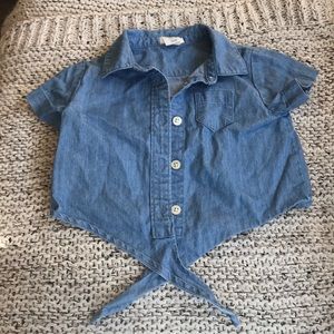Crew cuts chambray top